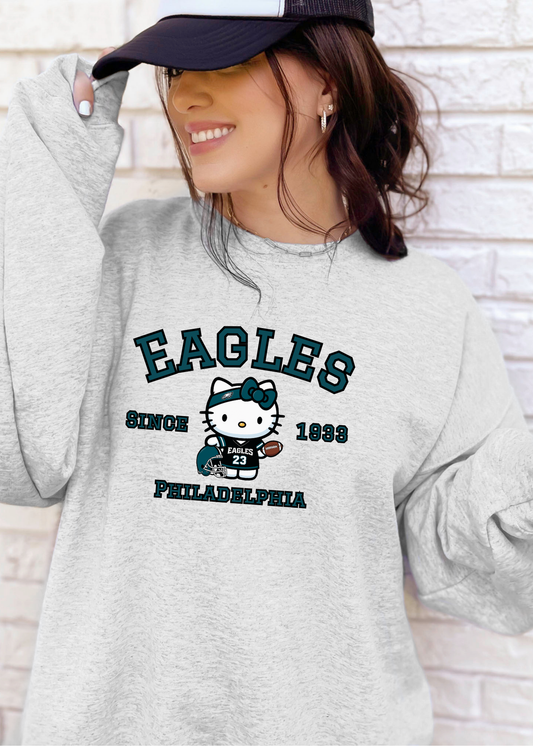 Kitty Football Vibes – Midnight Green Philly Edition Tee & Crewneck