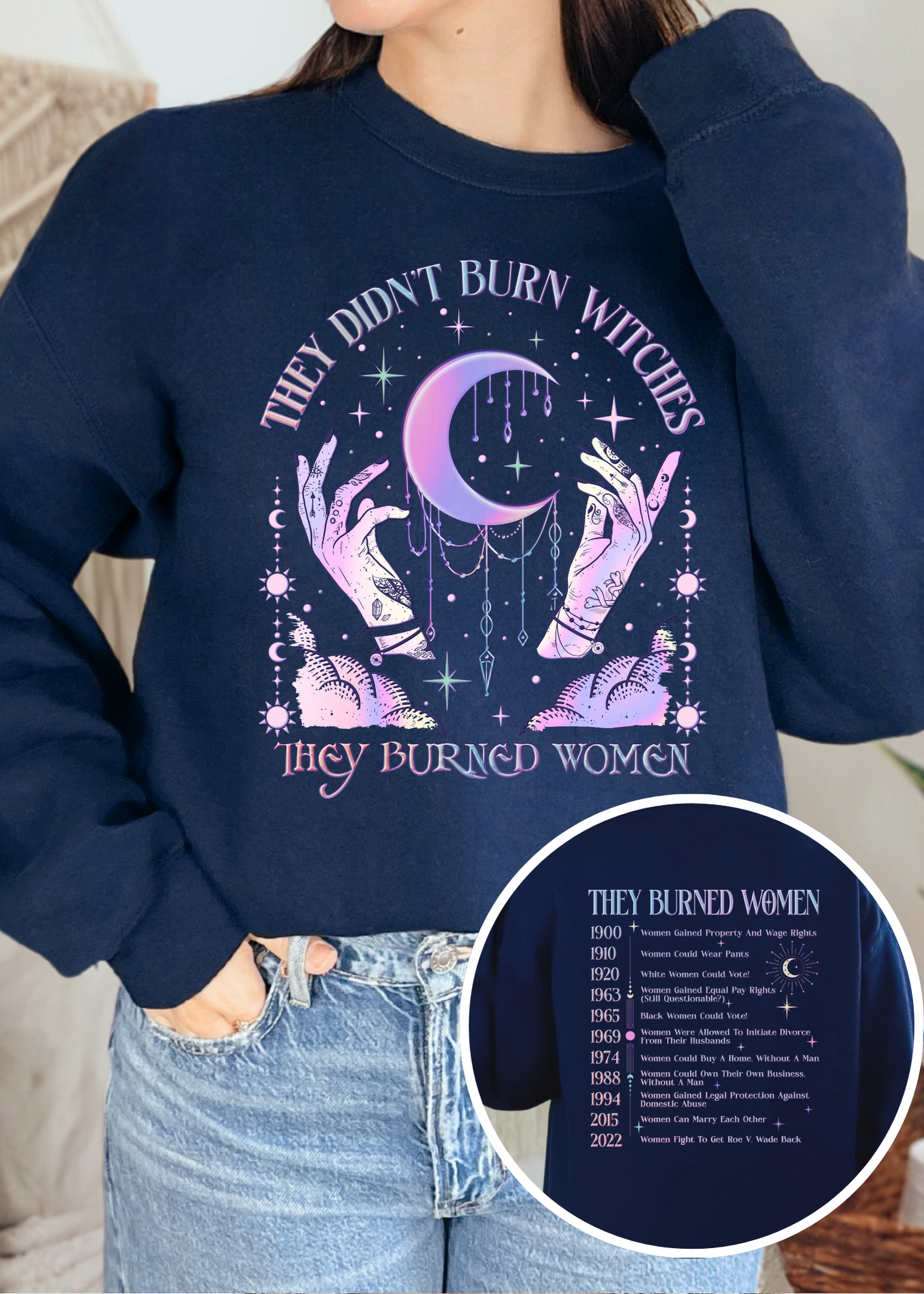 They Didn’t Burn Witches T-shirt & Crewneck