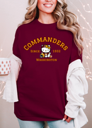 Kitty Football Vibes – Burgundy & Gold DC Edition Tee & Crewneck