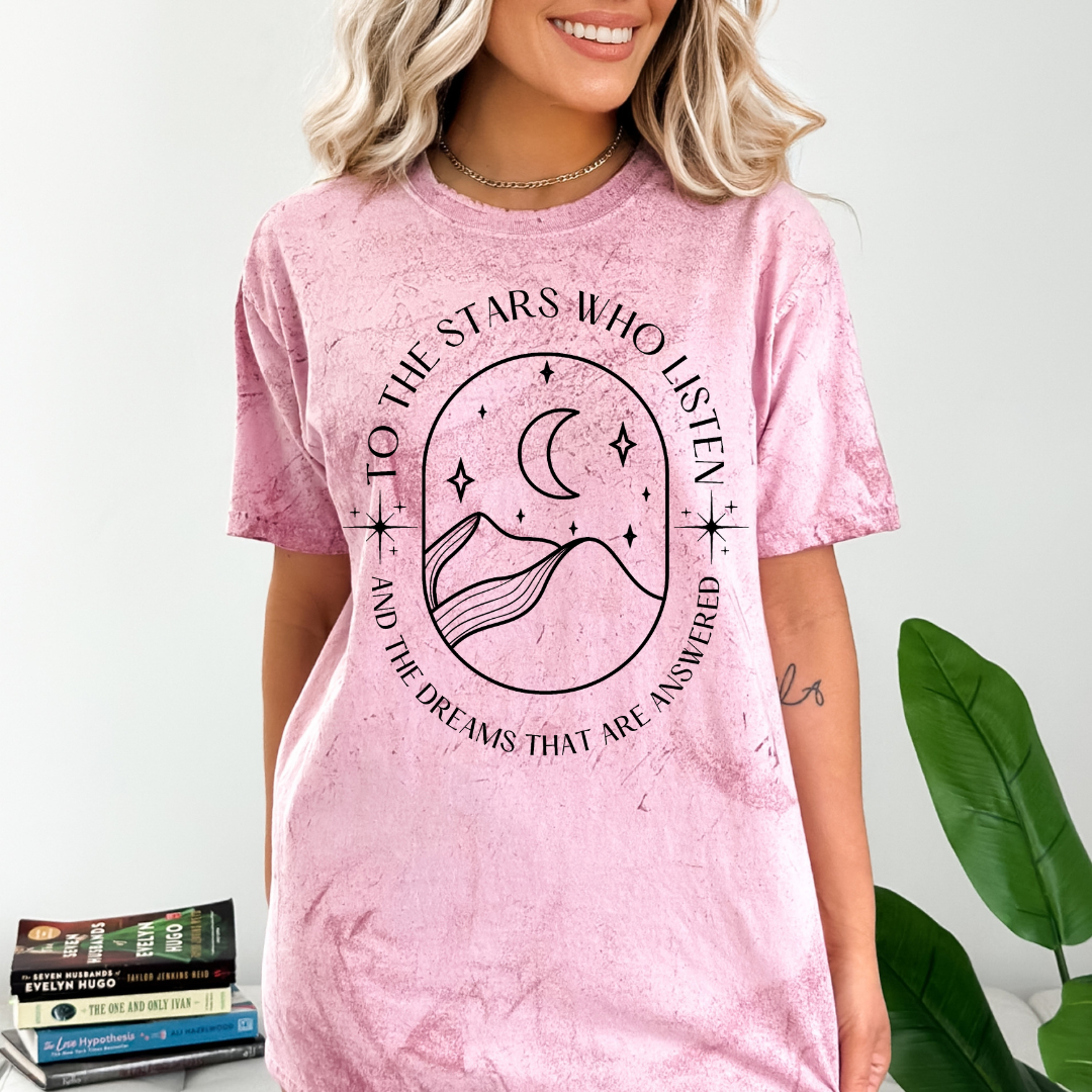 "To the Stars who Listen" ACOTAR Short Sleeve T Shirt